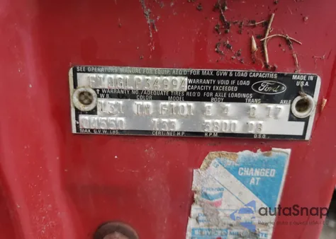 1972 Ford F100 from USA, damaged, VIN F10GLP34994